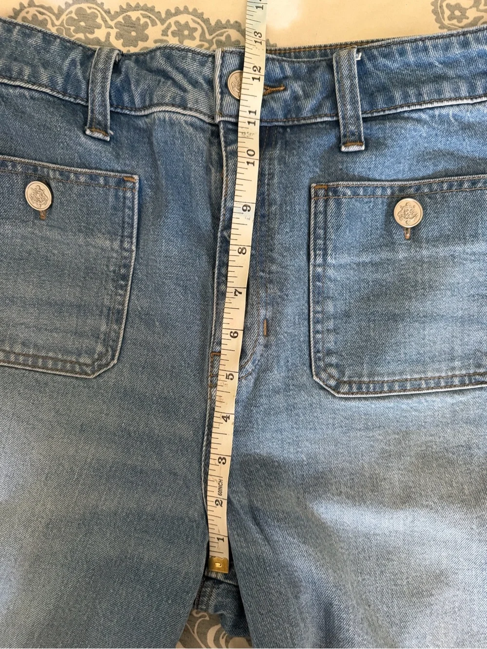 J. Crew High rise Sailor Denim Trouser in 1996 semi-stretch Size 29 Style CC569 - Picture 9 of 10